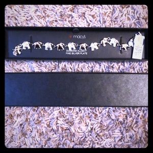 Sterling silver and diamond bracelet